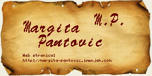 Margita Pantović vizit kartica